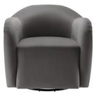 Modway Compose Performance Velvet Swivel Armchair - Storm Grey-7