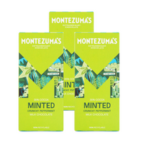 Montezuma’s Minted Milk Chocolate with Crunchy Peppermint Bar - 90 g - 3 Pack-Creamy milk chocolate with refreshing peppermint.