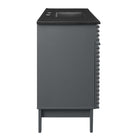 Modway Render 48" Single Sink Bathroom Vanity - Grey/Black-Full-Extension Drawers