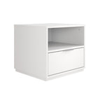 Nexera Hunter Nightstand - White-User-Friendly Features: Easy opening and closing. Promotes a seamlessly organized and clutter-free environment