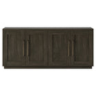 Hudson&Canal Tillman 68" Rectangular Buffet Table - Alder Brown-Features 4 doors with two storage cabinets and adjustable shelves