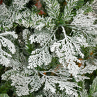HOMCOM 7.5' Snow-Flocked Pencil Artificial Christmas Tree - Green-Flame-retardant branches reduce the risk of fire or household damage 