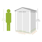 Outsunny Outdoor Storage Shed with Lockable Wide Doors - 4.4' x 3' - Dark Grey-This shed offers all-weather protection with a UV-resistant coating

