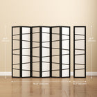 HOMCOM 6 Panel Freestanding Room Divider - White-With fifteen metal hinges, the folding design allows for easy setup and provides a space-saving storage solution 
