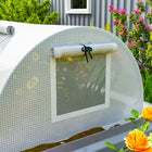 Outsunny Portable Mini Greenhouse - 7' x 3' x 2' - White- Reinforced plastic cover, with 3.9" (10 cm) extended edge to weigh down/dig into soil
 