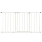 PawHut 29"-58" Wide Pet Gate with Door Dog Barrier Indoor for Stairs-Slide and lift the handle to pass through