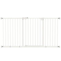 PawHut 29"-58" Wide Pet Gate with Door Dog Barrier Indoor for Stairs-Slide and lift the handle to pass through