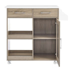 Modway Culinary Kitchen Cart With Spice Rack - Oak White-8