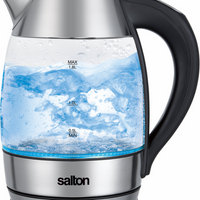Salton Temperature Control 1.8 L Kettle & Tea Steeper - Silver-LED colour changes as temperature rises 