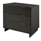 Manhattan Comfort Granville 37.8" Modern Dresser - Dark Grey-Recommended for up to 35 inch TV.