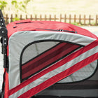 Aosom 2-in-1 Pet Bike Trailer and Stroller with Universal Wheel Reflectors and Flag - Red-Weather-resistant Oxford to protect your pet from bad weather 
