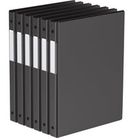 Davis Group Premium Economy Binder - Round Ring - 5/8" - Black - 6 Pack-3 Ring Binder