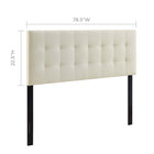 Modway Lily Upholstered Fabric King Headboard - Ivory-Fits king size beds