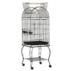 PawHut 60" H Large Bird Cage with Openable Top and Storage Shelf - Black-Suitable for sun conure, cockatiels and other similar-sized birds 