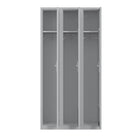 Ceha RH Series 1-Tier Locker with Louver Vents and Recessed handle - Bank of 2 - Light Grey-Ideal for gyms, schools, industrial facilities, and employee change rooms