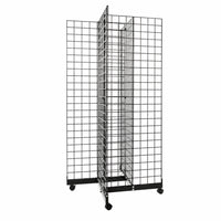 Wamaco 4-Way Grid Base Kit with Four 2' x 5' Grid Panels - Black-All-in-One Kit - No need to search around confused by what gridwall parts work together because, once assembled, this kit provides a functional 4-way display unit.