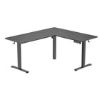 Uplite L-Shaped Dual Motor Height-Adjustable Corner Standing Desk - 63" x 55" - Black-Easy up-and-down control provides height adjustment from 28.3" to 46.5", allowing effortless shift from sitting to standing working position.
