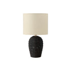 Monarch Specialties 17" H Transitional Table Lamp - Black Rattan / Beige Shade-Refresh your home with this stylish 17"h table lamp featuring a black rattan base and a chic beige fabric shade, perfect for creating a warm and inviting ambiance in your living room, bedroom, or home office