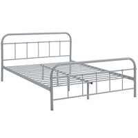 Modway Maisie Stainless Steel Queen Bed Frame - Grey-Rustic Cottage Metal Platform Bed