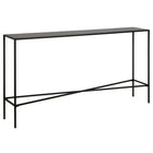 Hudson&Canal Henley 55"W Console Table with Metal Top - Blackened Bronze-An industrial design for your entryway, living room, den, and more