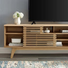 Modway Render 71" Media Console TV Stand - Oak-Smooth Wood Grain Laminate