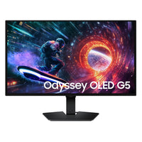 Samsung Odyssey G5 27" OLED QHD Gaming Monitor - Black - G50SF-Experience breathtaking realism in your games. Samsung QD-OLED offers enhanced brightness and a wide range of colours, making scenes crisp and vibrant in QHD resolution