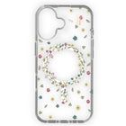 Ideal of Sweden Clear MagSafe Mid Case for iPhone 17 - Petite Floral-Protective design with raised edges to protect the camera and screen.