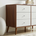 Modway Transmit 47" Dresser - Walnut White-Smooth Wood Grain Laminate