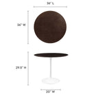 Modway Lippa 36" Round Wood Dining Table - White Cherry Walnut-Wood Grain Veneer and MDF Tabletop