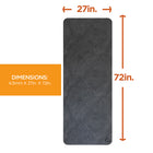 PurEarth Polyurethane Eco-friendly Slip Resistant Mat - Grey-72in x 27in x4.5mm