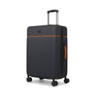 Bugatti Cannes 23.50" Hardside Spinner Check-in Luggage - Black-Made of lightweight and resistant ABS/PC with Pu trims