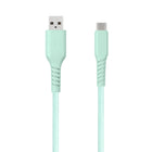 Basic Tech 6 foot Type-C Braided Cable - Mint-Braided for extra durability