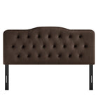Modway Annabel Stain-Resistant Performance Velvet Queen Headboard - Chocolate Brown-Assembly Required