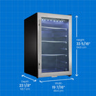 Danby 4.3 cu. ft. Free-Standing Beverage Center - Stainless Steel-Customize for your space with reversible door hinge for left-or right-hand opening