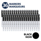 Quartet DryGuard Dry Erase Whiteboard Markers - Low Odour Ink - Fine Tip - Black - Magnetic Cap with Built-in Eraser - 36 Pack-Magnetic eraser cap:These markers allow you to keep an eraser at your fingertips for quick fixes while also letting you easily store your marker on any magnetic board