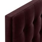 Modway Lily Stain-Resistant Performance Velvet Full Size Headboard - Mulberry-Assembly Required