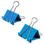 JAM Paper Colourful Binder Clips Assortment - Medium & Large - Blue - 27 Pack-Binder clips' strong hold keeps stacks of loose paper securely fastened together, without the risk of slipping or falling out