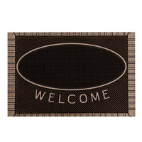 Floor Choice Friendly Welcome Mat - 22" L x 14" W - Brown-Warm brown tone adds a welcoming touch to your doorway