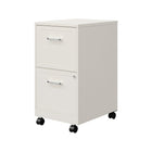 Hirsh 2-Drawer Mobile Vertical File Cabinet - Pearl White-Smooth patented glide suspension