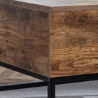 HOMCOM Lift Top Coffee Table with Hidden Storage Compartment - Rustic Brown-Maximizes storage possibilities in minimal space
