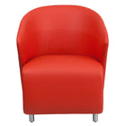 Flash Furniture Leather Curved Barrel Back Lounge Chair - Red-Lounge Chair