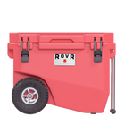 RovR RollR 60 Quart Wheeled Hard Cooler with Tow Handle - Coral-RollR 9’’ All-Terrain inflatable tires effortlessly glide over tough sand, dirt and grass