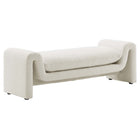 Modway Waverly Boucle Fabric Bench - Ivory-Unique Modern Bench