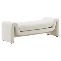 Modway Waverly Boucle Fabric Bench - Ivory-Unique Modern Bench