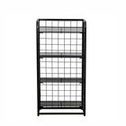Futech Metal Mesh Retail Merchandise Rack - 23.5" x 47" - Black-Open mesh design improves product visibility, making it easy for customers to browse and quickly identify items.
