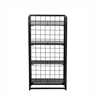 Futech Metal Mesh Retail Merchandise Rack - 23.5" x 47" - Black-Open mesh design improves product visibility, making it easy for customers to browse and quickly identify items.