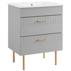 Modway Daybreak 24" Bathroom Vanity - Light Grey-Modern Bathroom Vanity