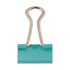 JAM Paper Colourful Binder Clips - Small - 3/4" - Teal - 25 Pack-Size: Small .75 inch (19mm) | Easily spring back into shape when removed