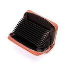 Champs Iconic Palm Wallet - Tan-Gold metal zipper and decorative zipper pulls