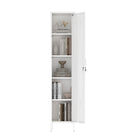 Manhattan Comfort Naomi 15" Modern Single Locker Storage Cabinet - White-30 Day Limited Manufacturer's Warranty